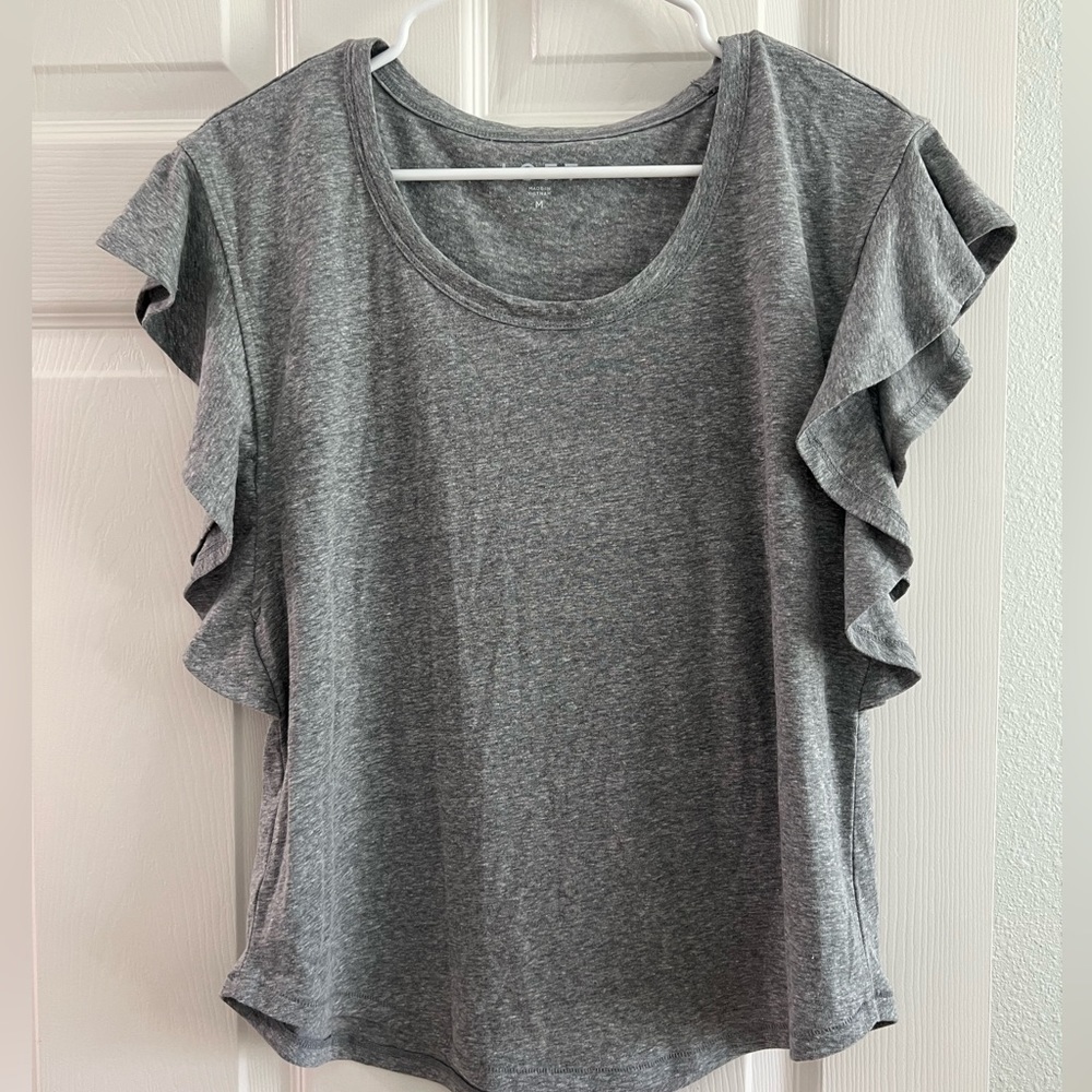 Loft Gray blouse Medium